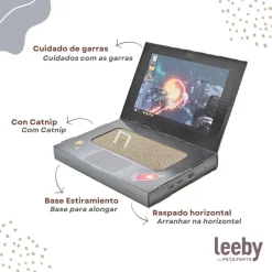 Leeby Lily rascador de cartón en forma de ordenador para gatos Outlet