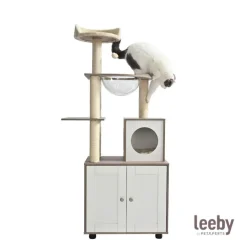 Leeby Luna árbol rascador con mueble para gatos Online