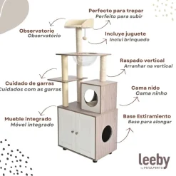 Leeby Luna árbol rascador con mueble para gatos Online