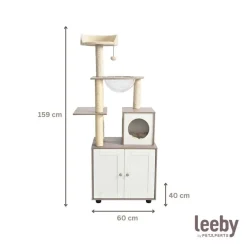 Leeby Luna árbol rascador con mueble para gatos Online