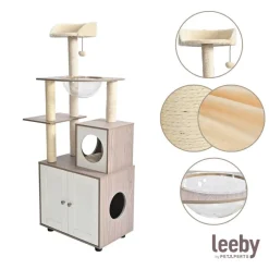 Leeby Luna árbol rascador con mueble para gatos Online
