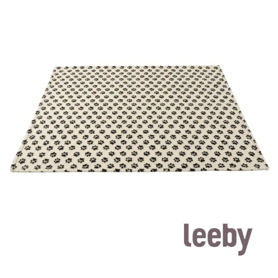 Leeby Manta de Lana con Estampado de Huellas para perros Discount