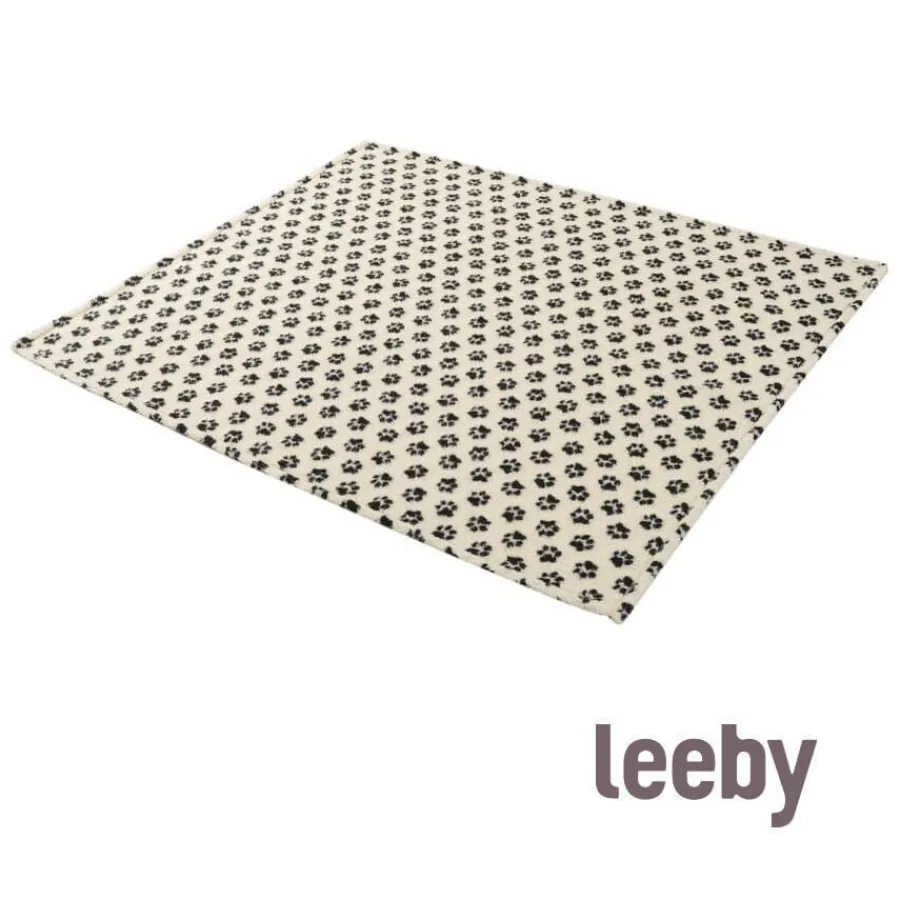 Leeby Manta de Lana con Estampado de Huellas para perros Discount