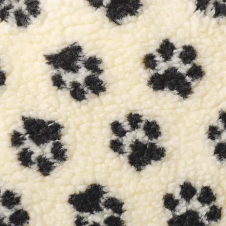 Leeby Manta de Lana con Estampado de Huellas para perros Discount