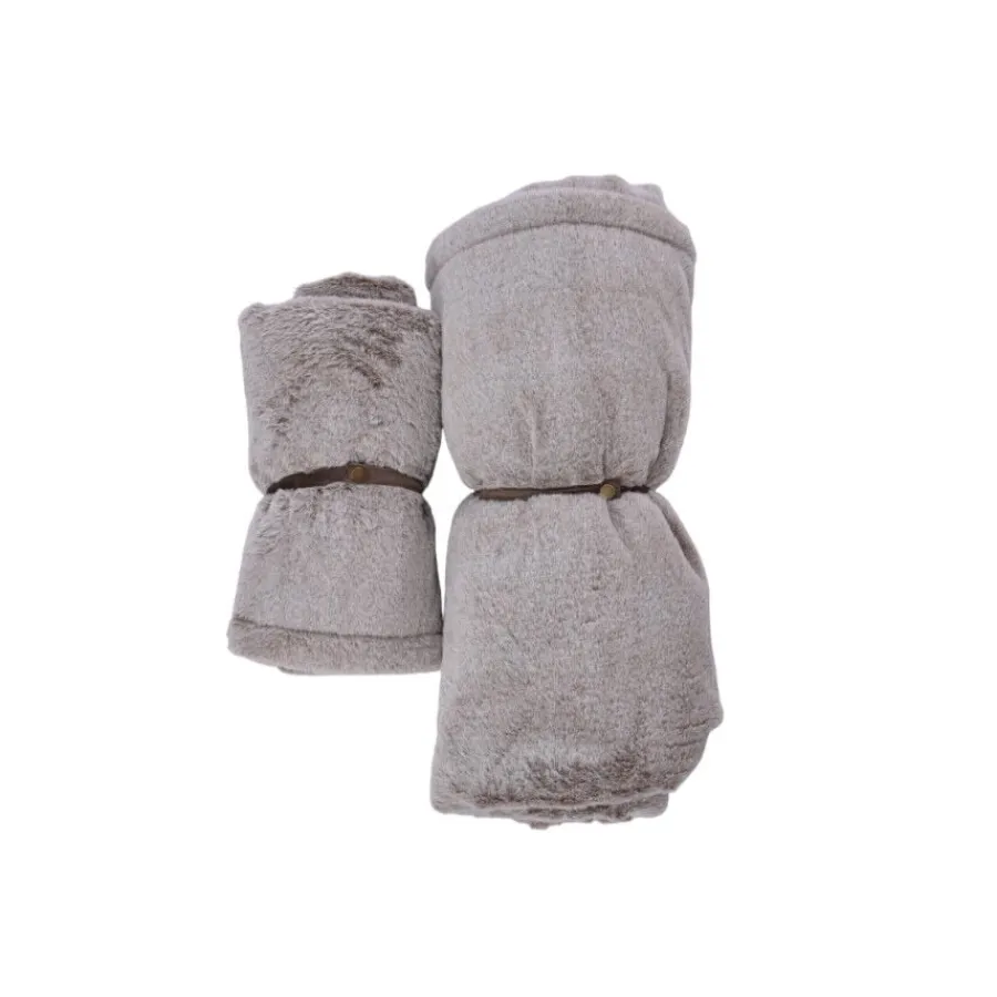Leeby manta suave marrón para perros Outlet