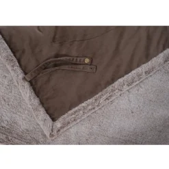 Leeby manta suave marrón para perros Outlet
