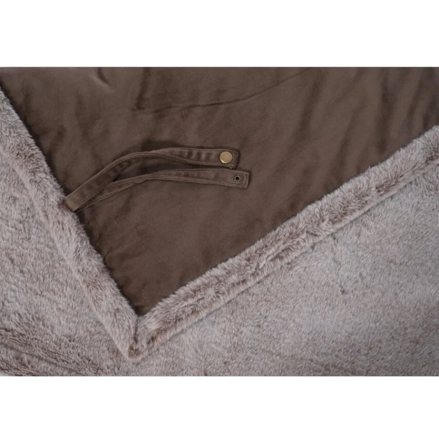 Leeby manta suave marrón para perros Outlet