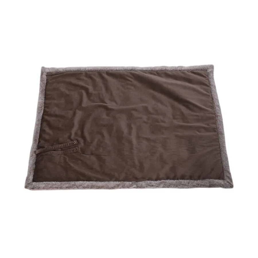 Leeby manta suave marrón para perros Outlet