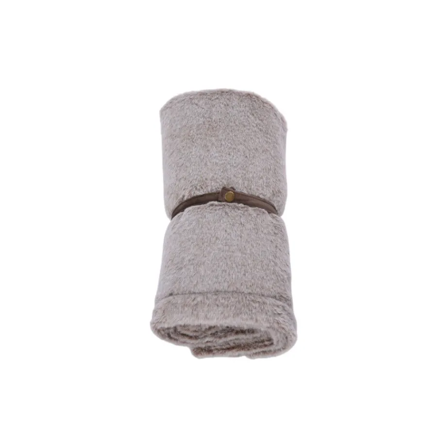 Leeby manta suave marrón para perros Outlet