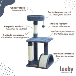 Leeby Marcelo torre rascador con cama y juguete para gatos Discount