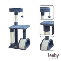 Leeby Marcelo torre rascador con cama y juguete para gatos Discount