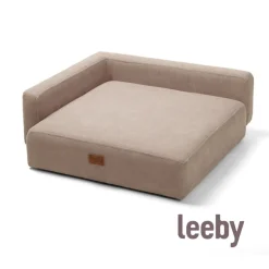 Leeby sofá chaiselongue beige para perros Discount