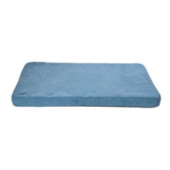 Leeby sofá de madera con colchón azul para perros Outlet