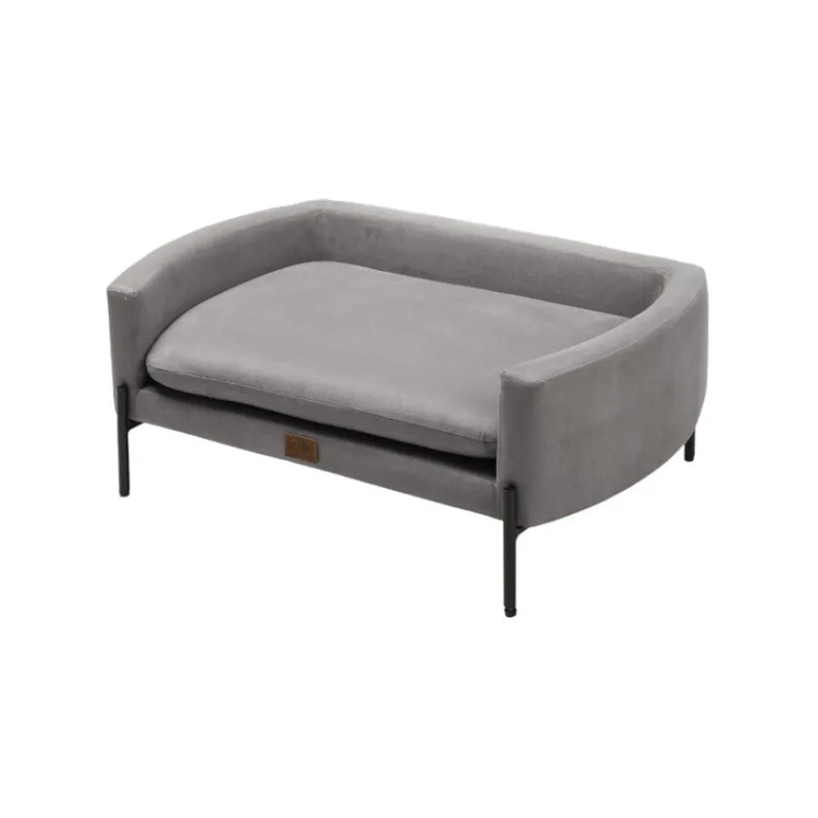 Leeby sofá elevado gris para perros