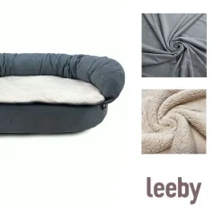 Leeby Sofá Ortopédico Viscoelástico Gris para perros Clearance