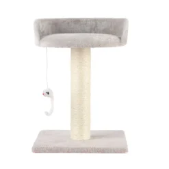 Leeby Tigrou rascador con cama y juguete gris para gatos Best