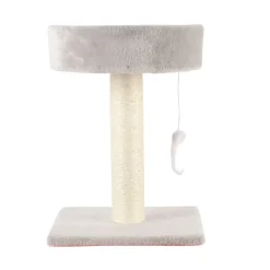 Leeby Tigrou rascador con cama y juguete gris para gatos Best