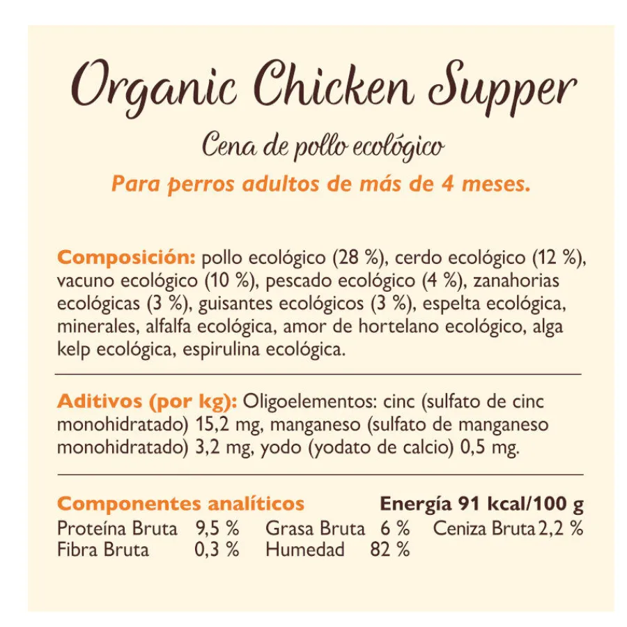 Lily's Kitchen Organic pollo tarrina para perros
