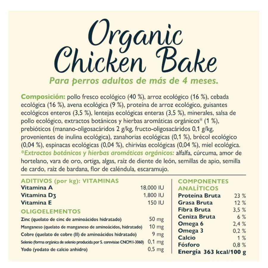 Lily's Kitchen Organic Pollo y Verdura pienso para perros New
