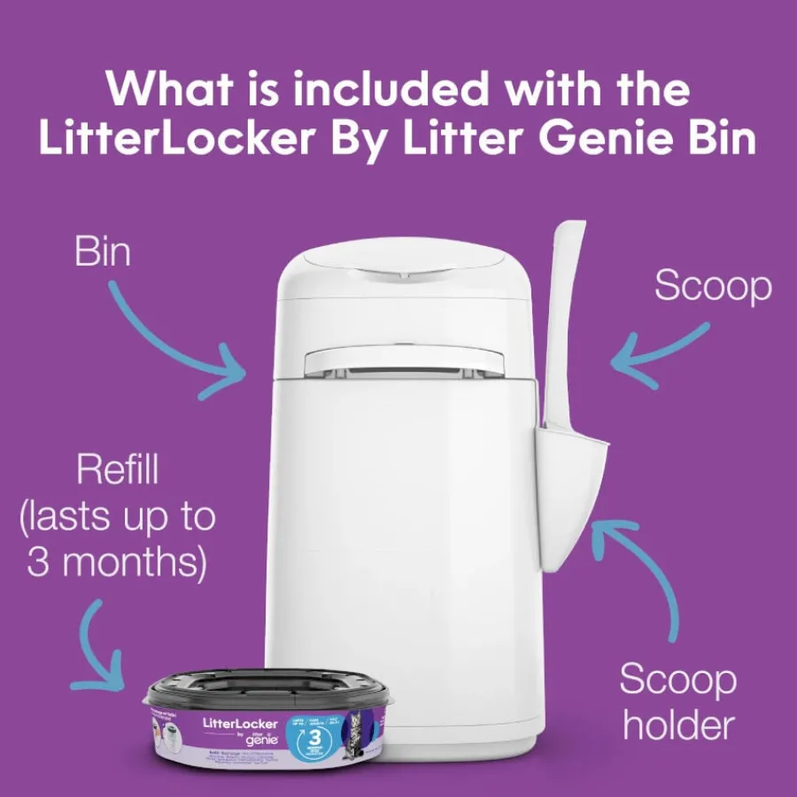 Litter Genie LitterLocker Cubo Depósito de Excremento para gatos Hot
