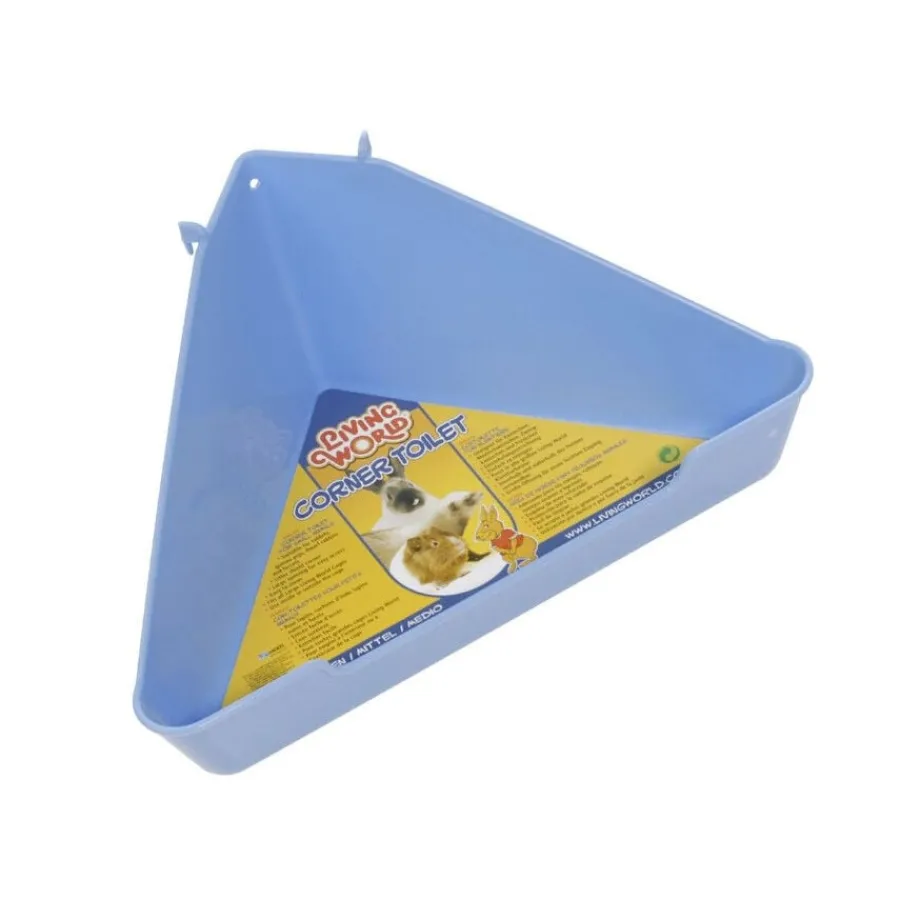 Living World Corner Toilet Esquinera Azul para roedores Discount
