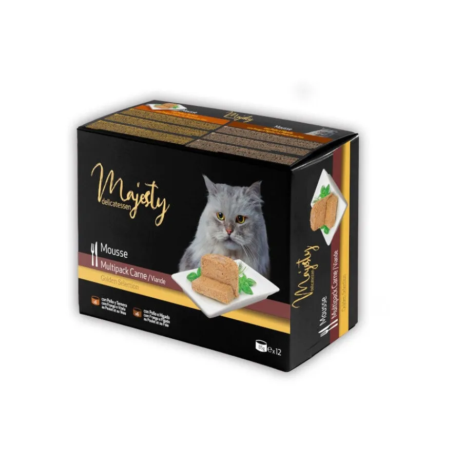 Majesty Adult Gold Selection Mousse Carne lata para gatos – Pack Discount