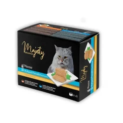 Majesty Adult Mousse de Pescado lata para gatos- Pack Discount