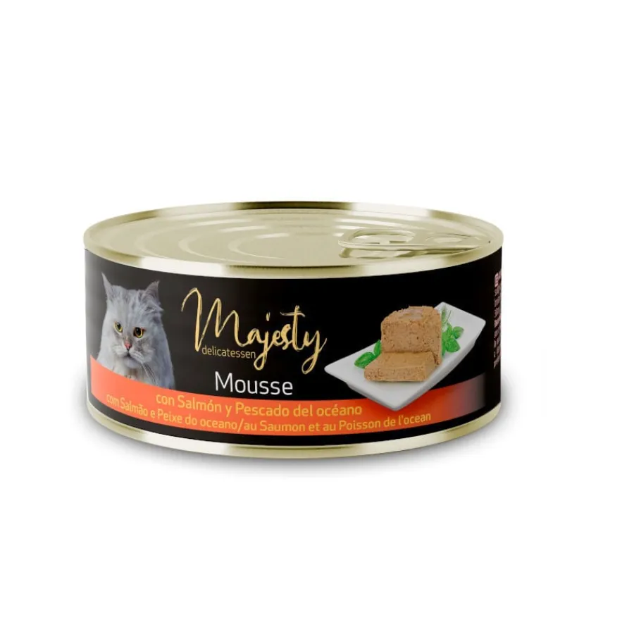 Majesty Adult Mousse de Salmón y Pescado del Océano lata para gatos Outlet