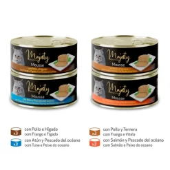 Majesty Adult Mousse Mix lata para gatos - Pack Online