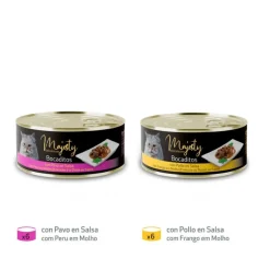 Majesty Adult Slide Mix Bocaditos en salsa lata para gatos – Pack Online