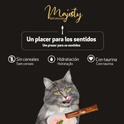Majesty Pollo con Ternera snack líquido para gatos Online