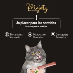 Majesty Pollo y Vieira snack líquido para gatos Best