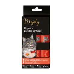 Majesty Salmón con Pollo snack líquido para gatos Online