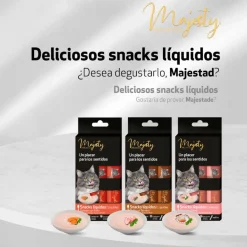Majesty Salmón con Pollo snack líquido para gatos Online