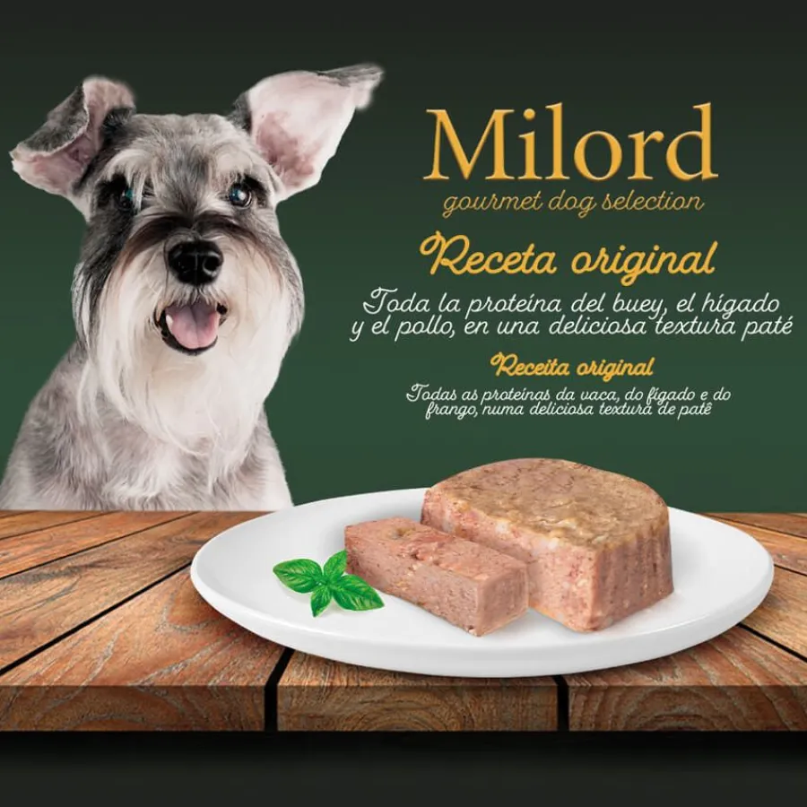 Milord Adult Buey en Paté tarrina para perros Best