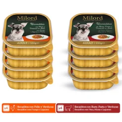 Milord Receta Mediterránea en salsa tarrinas para perros - Multipack Best