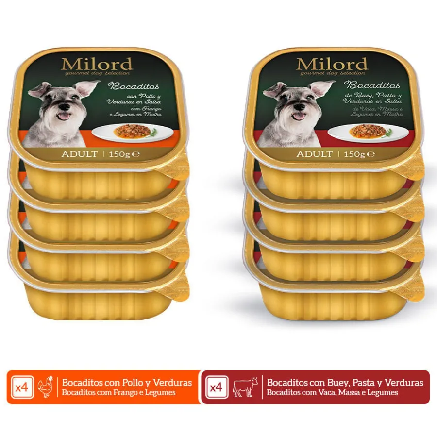 Milord Receta Mediterránea en salsa tarrinas para perros - Multipack Best