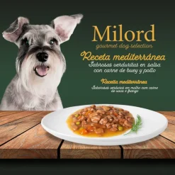 Milord Receta Mediterránea en salsa tarrinas para perros - Multipack Best