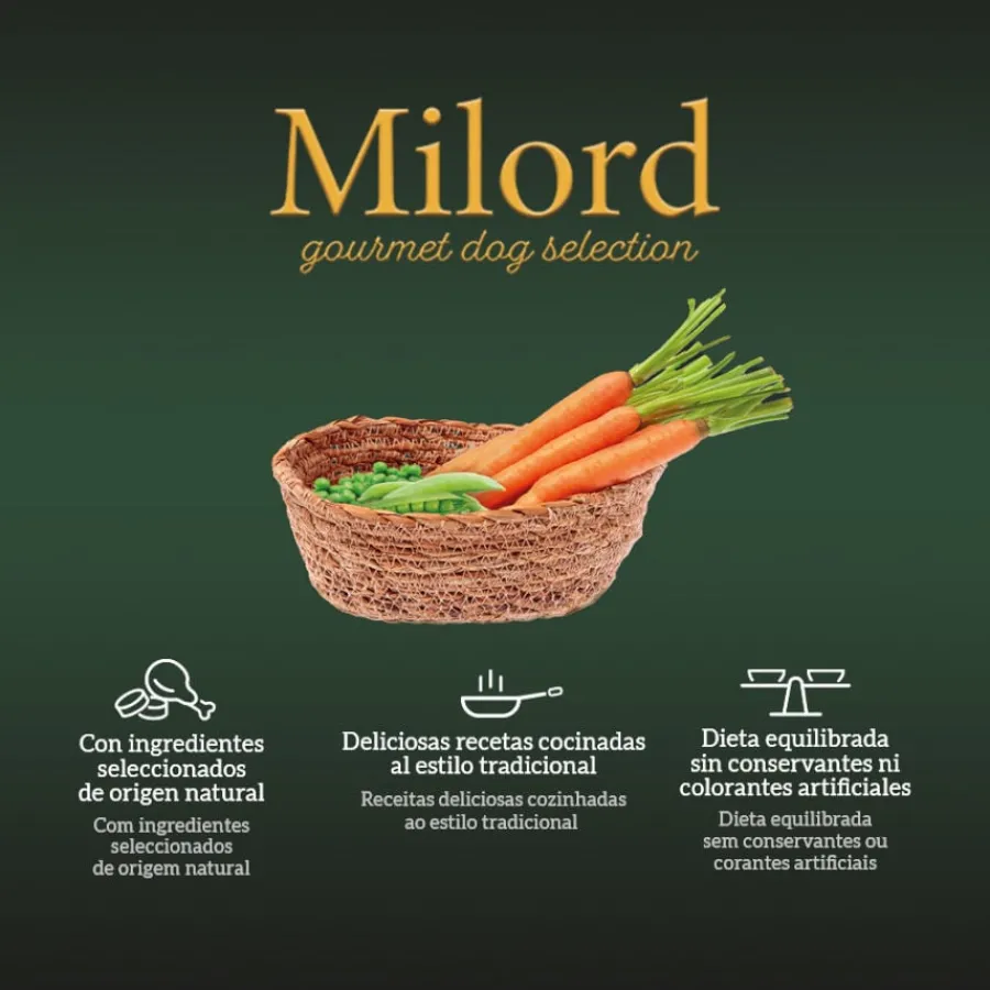 Milord Receta Mediterránea en salsa tarrinas para perros - Multipack Best