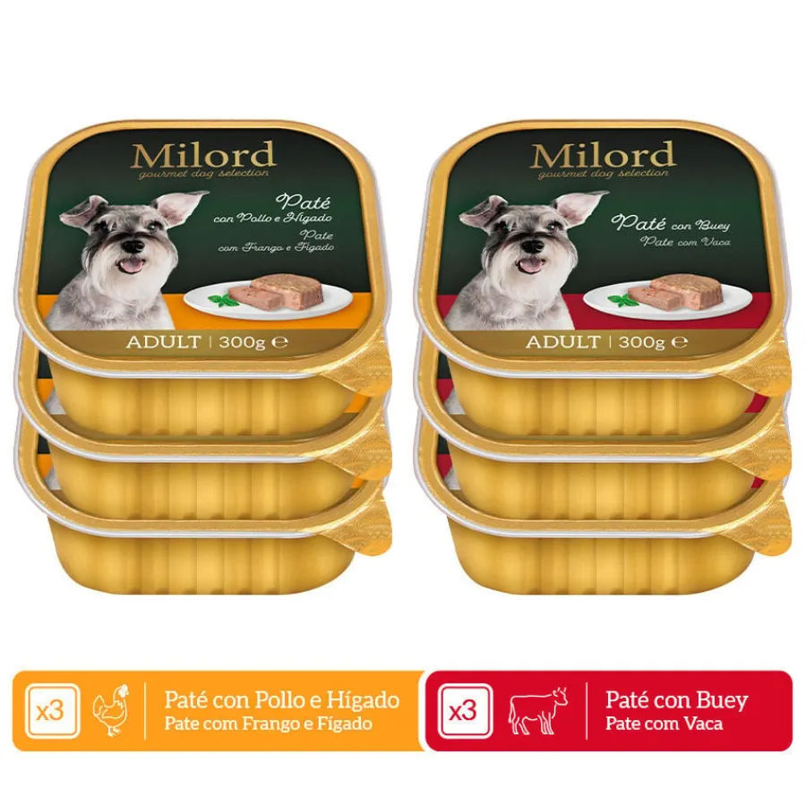 Milord Receta Original Paté tarrinas para perros - Multipack Hot