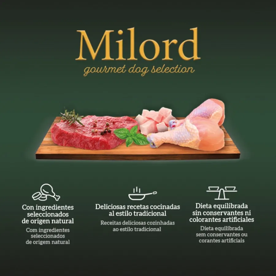Milord Receta Original Paté tarrinas para perros - Multipack Hot