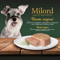 Milord Senior Pollo y Arroz en paté tarrina para perros Online