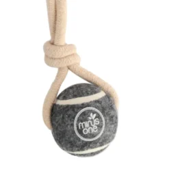 Minus One Tennis Ball Rope pelota con cuerda para perros New