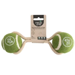 Minus One Tennis Ball Rope Double Meadow pelota para perros