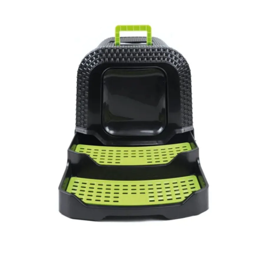 M-Pets Eco Rattan Caja de Arena Negra para gatos Best