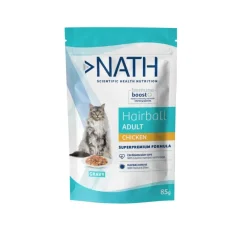 Nath Adult Hairball Pollo Sobre en Salsa para gatos Discount