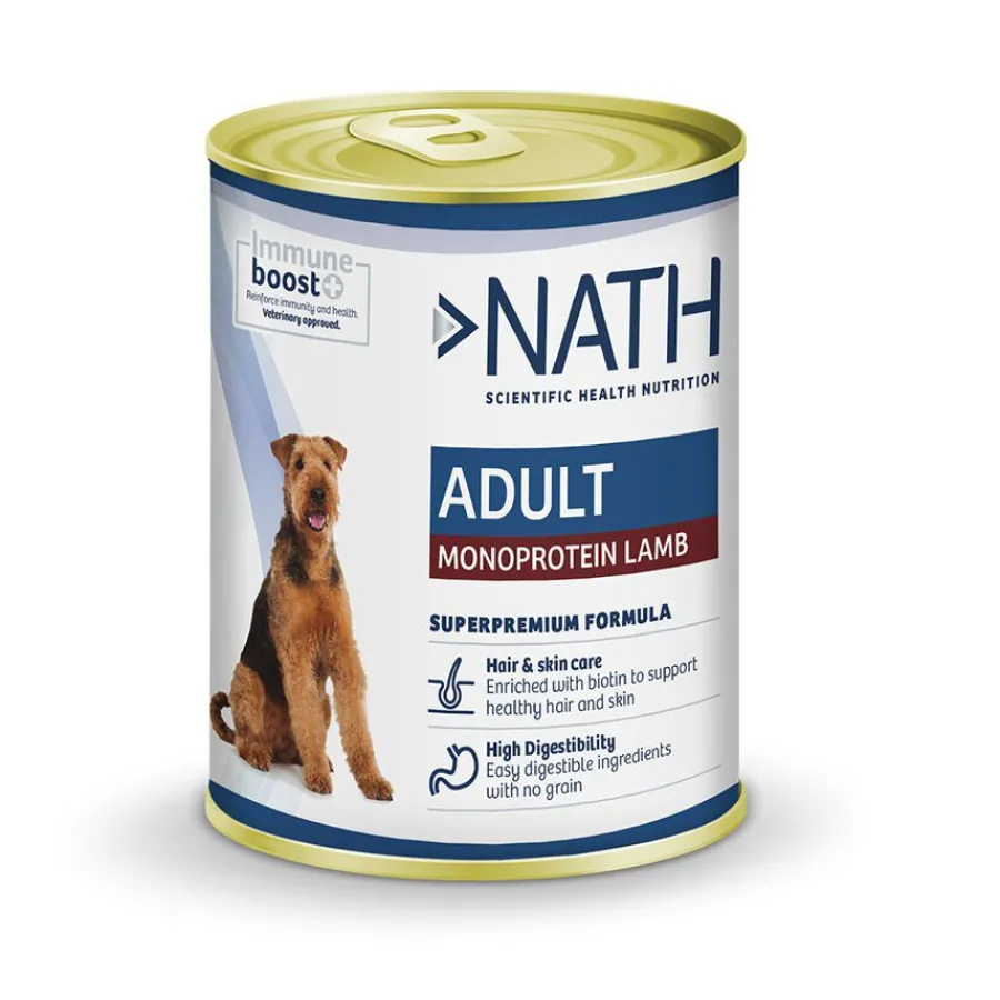 Nath Adult Monoprotein Cordero lata para perros