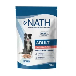 Nath Adult Salmón y Pavo en Gelatina sobre para perros Online