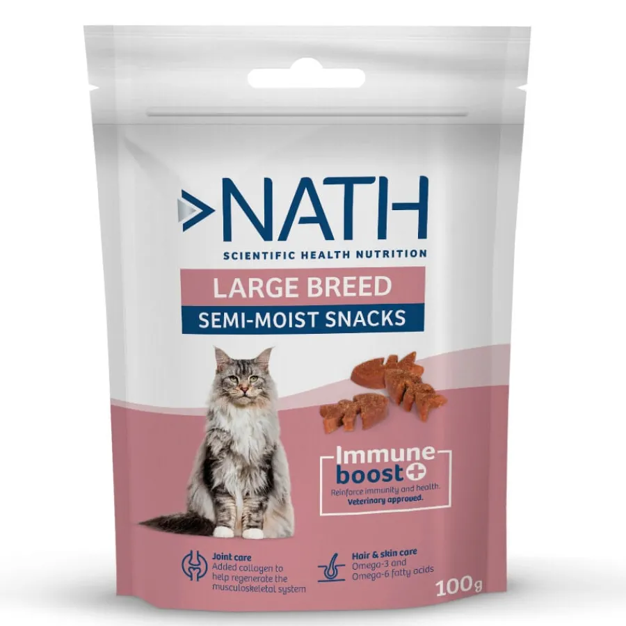 Nath Bocaditos Semihúmedos para gatos de razas grandes Hot