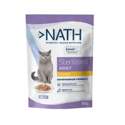 Nath Sterilised Adult Pollo en Gelatina sobre para gatos Discount
